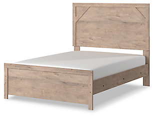 Senniberg Full Panel Bed, Light Brown/White, rollover