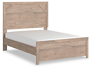 Senniberg Full Panel Bed, Light Brown/White, large