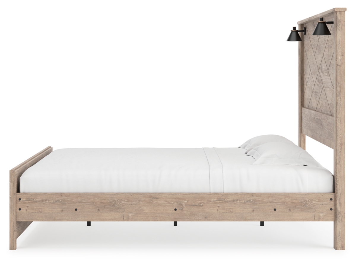 Senniberg King Panel Bed with Sconce Lights | Ashley