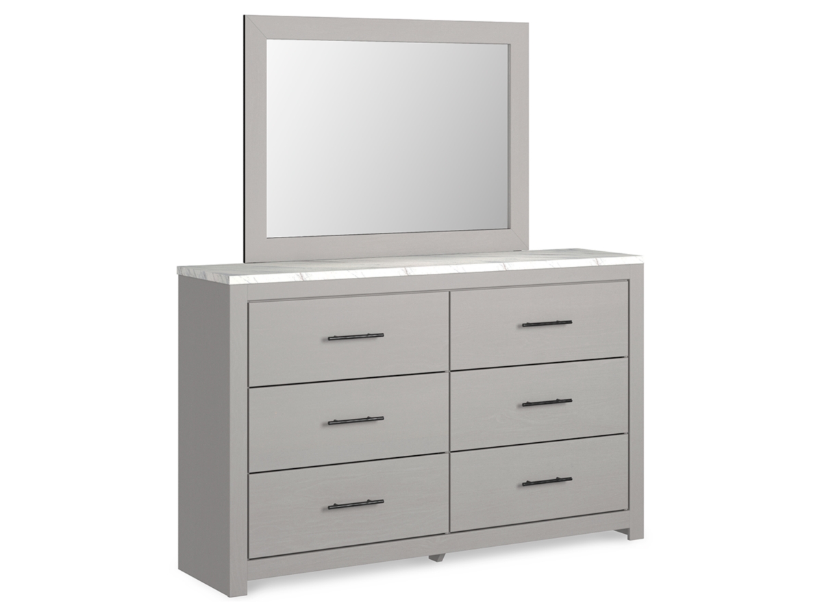 Cottonburg Mirror - Light Gray/White Cottonburg Mirror - Light Gray/White