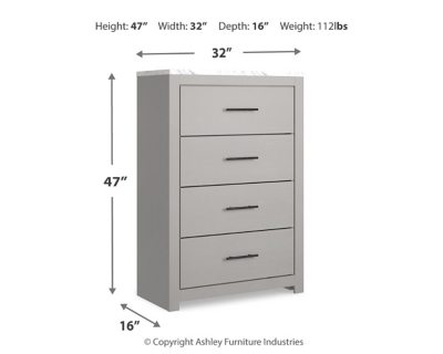 Cottonburg Chest of Drawers, Light Gray/White, large