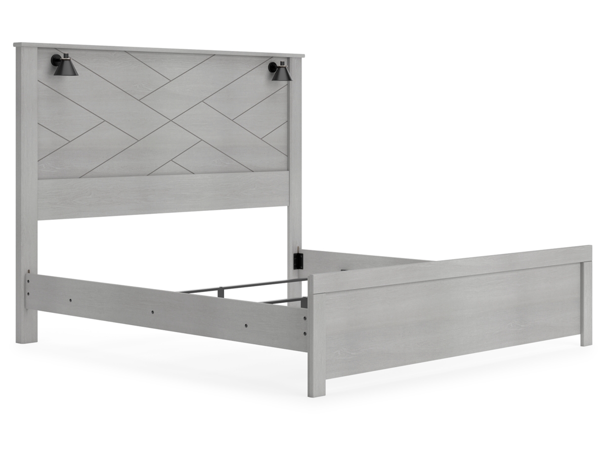 Cottonburg Panel Bed - Light Gray/White Cottonburg Panel Bed - Light Gray/White