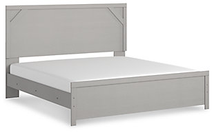 Cottonburg King Panel Bed, Light Gray/White, large