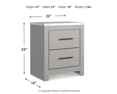 Cottonburg Nightstand, Light Gray/White, large