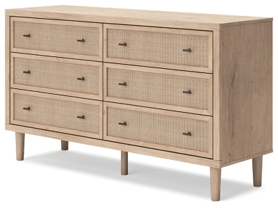 Cielden King Panel Headboard with Mirrored Dresser, Chest and 2 Nightstands