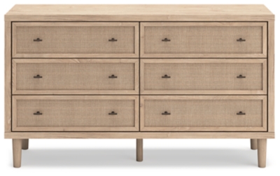 Cielden King Panel Headboard with Mirrored Dresser, Chest and 2 Nightstands