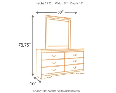 Huey Vineyard 6 Drawer Dresser and Mirror