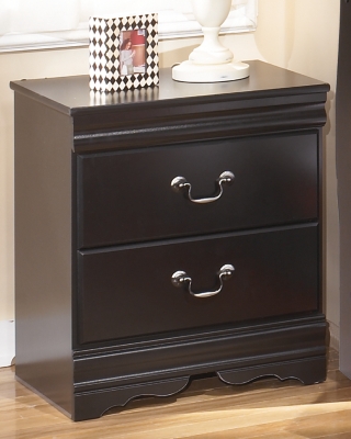 B128-92 Huey Vineyard 21 2 Drawer Nightstand, Black sku B128-92