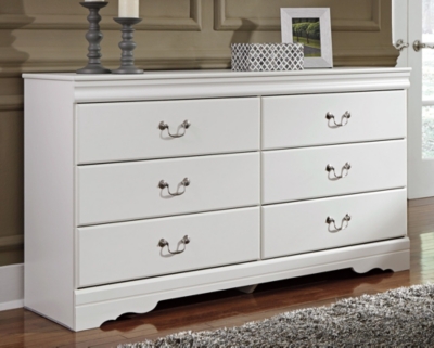 Anarasia 6 Drawer Dresser, White