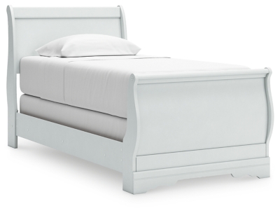 Anarasia Twin Sleigh Bed, White, large