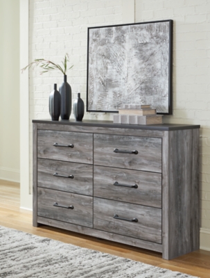 Bronyan 6 Drawer Dresser, Dark Gray