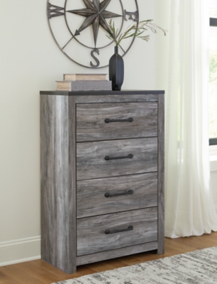 Bronyan 4 Drawer Chest of Drawers, Dark Gray