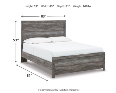 Bronyan Queen Panel Bed, Dark Gray, large
