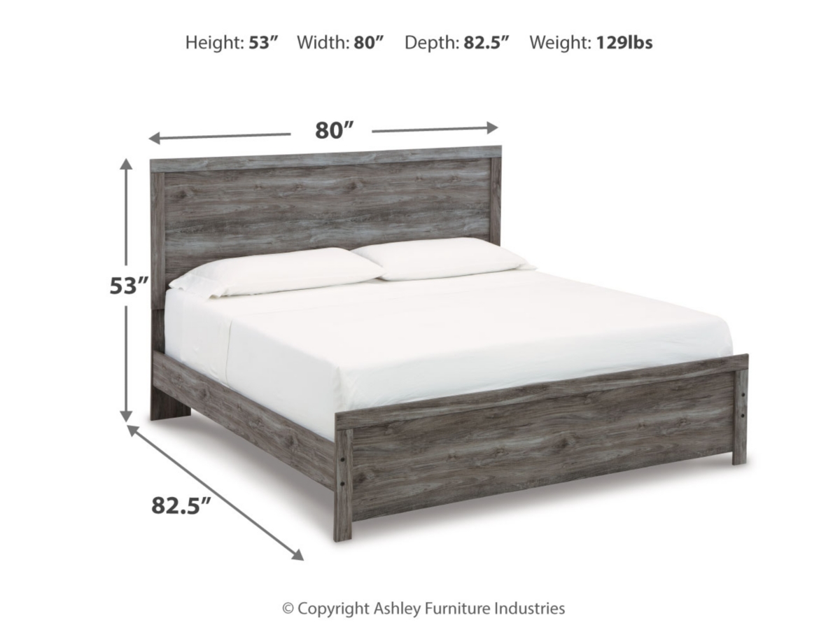 Bronyan King Panel Bed - Dark Gray