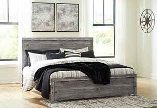 Bronyan King Panel Bed, Dark Gray, rollover