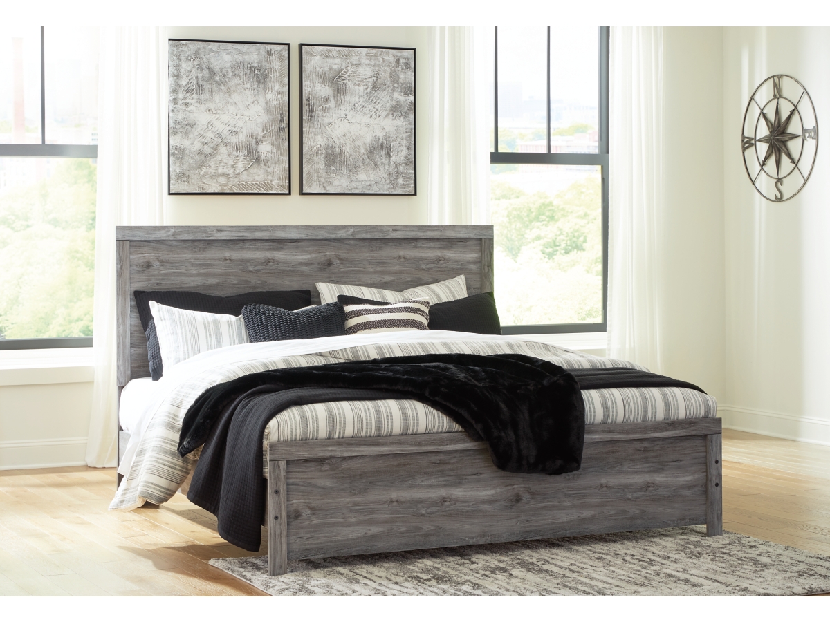 Bronyan King Panel Bed - Dark Gray