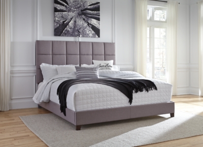 Dolante Queen Upholstered Bed with Mattress, Gray, large