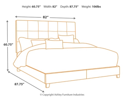 Dolante King Upholstered Bed, Gray, large