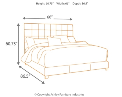 Serenity now. This queen upholstered bed is sure to awaken a love for modern platform styling with a softer side. Plush to the touch and so easy on the eyes, a pale beige fabric hugs the bed—from the chic headboard with square button tufting, to the low footboard and side rails, emanating the calming mood you long for in the bedroom. Mattress and foundation/box spring sold separately.Includes headboard, footboard and rails | Engineered wood frame | Polyester upholstery on headboard, footboard and rails | Square button tufting on headboard | Foundation/box spring required | Mattress available, sold separately | All parts required for assembly of this bed are packed in the open space in the back of the headboard | Estimated Assembly Time: 45 Minutes