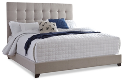 Cama tapizada Dolante Beige en tamaño queen Ashley Furniture