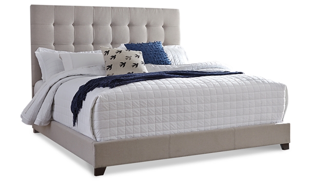 Dolante Queen Upholstered Bed with Square Button Tufting