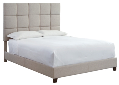 Dolante King Upholstered Bed, Beige, large