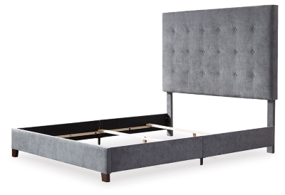 Dolante king deals upholstered bed gray