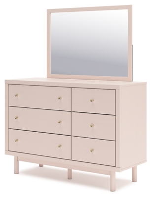Wistenpine Twin Upholstered Panel Bed with Mirrored Dresser, Chest and Nightstand