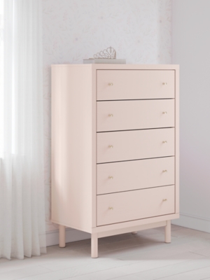 Wistenpine 5 Drawer Chest of Drawers, Blush