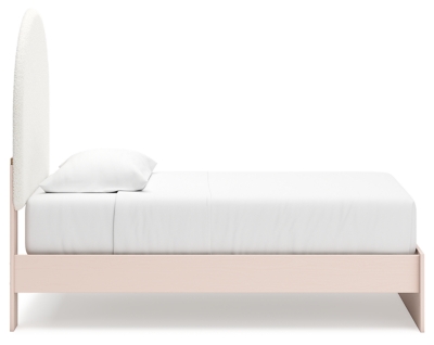 Wistenpine Twin Upholstered Panel Bed with Mirrored Dresser, Chest and Nightstand