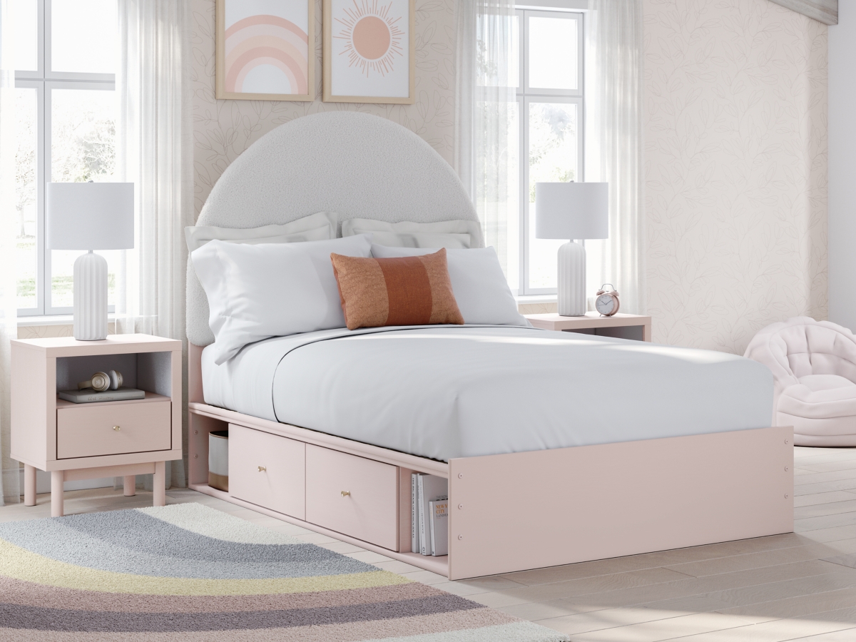 Wistenpine Full Storage Bed - Blush Wistenpine Full Storage Bed - Blush
