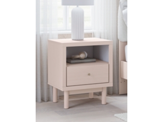 Wistenpine 21" 1 Drawer Charging Nightstand