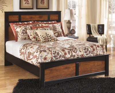 Aimwell Queen Panel Bed, Dark Brown, large