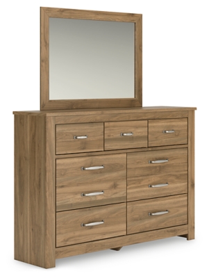 Zanbrook Dresser and Mirror, Brown, large