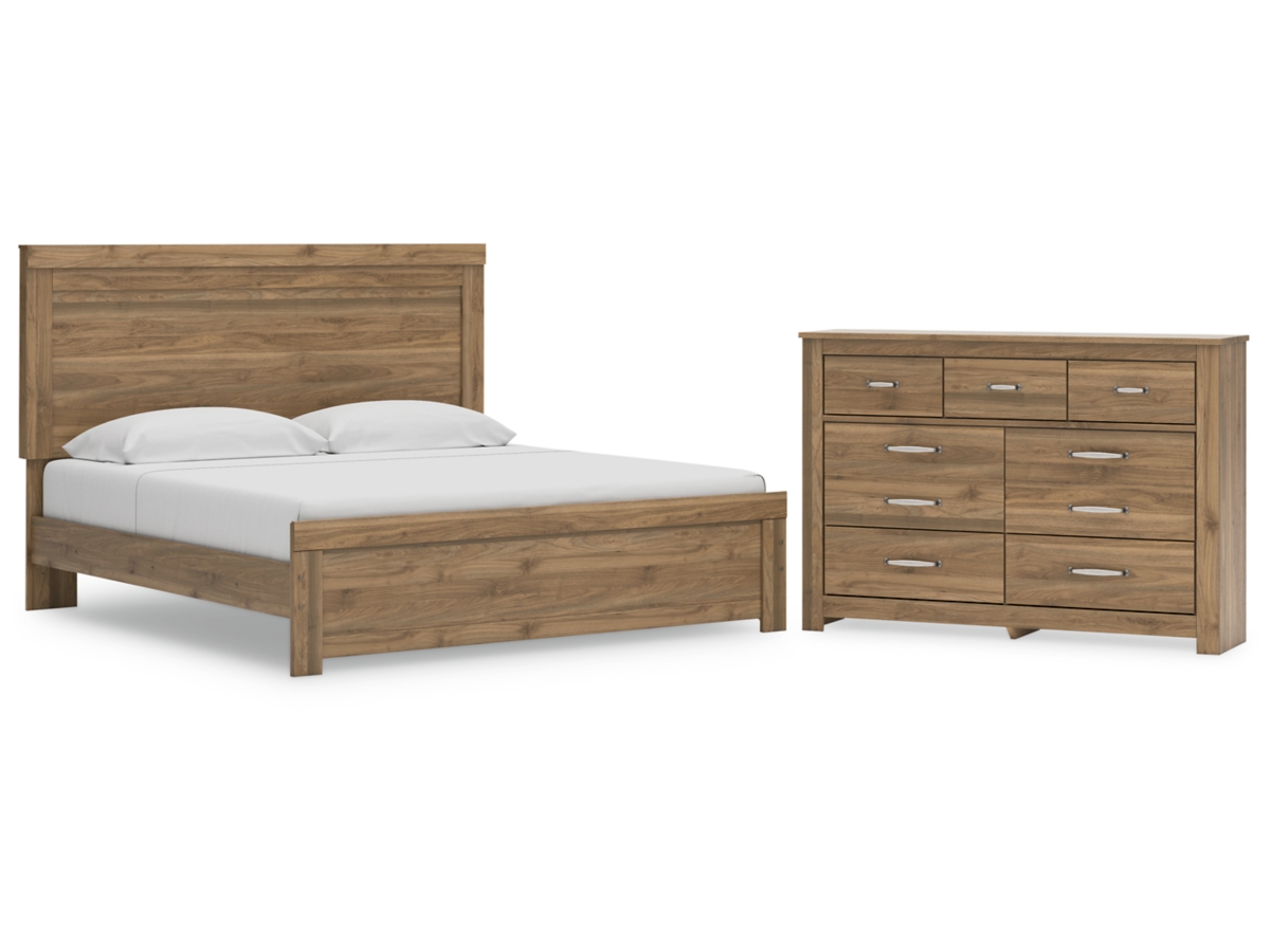 Zanbrook King Panel Bed with Dresser | Ashley