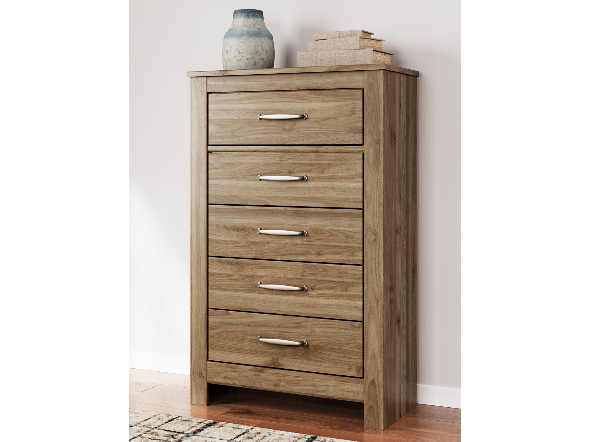 Image 4 of Zanbrook Panel Bed group Rich honey brown 