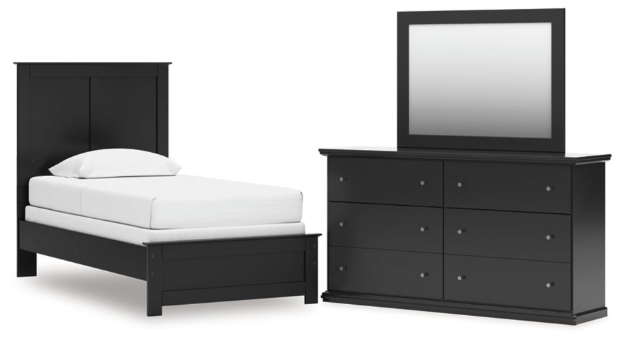 Maribel Twin Panel Bed, Dresser and Mirror - image 1