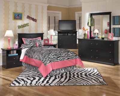 Black nightstand deals ashley furniture