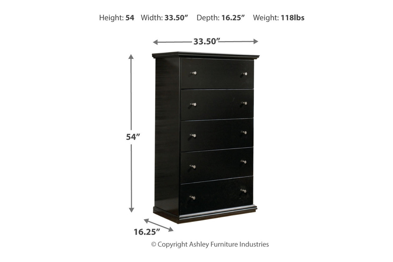 Ashley Furniture Home, Maribel Black Dresser