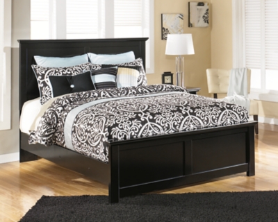Maribel Queen Panel Bed, Black, large