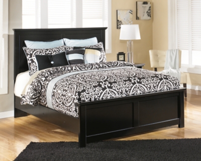 Maribel King Panel Bed, Black, large