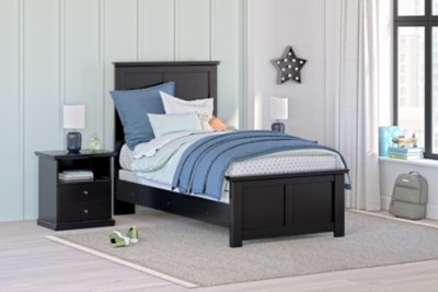 Maribel Full Panel Bed, Black, large