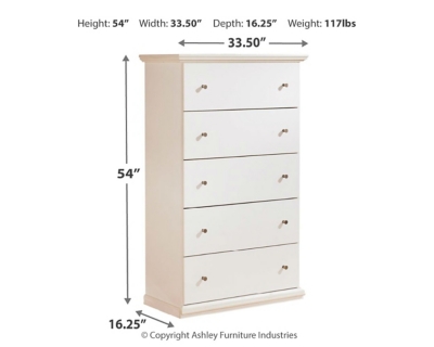 Bostwick Shoals Chest of Drawers, White, large