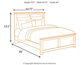 The Bostwick Shoals panel bed beautiy stands out with its understated sense of refinement. Whether you’re loo to exude an air of cottage chic flair or a timeless classic sensibility, you’re sure to appreciate Bostwick Shoals’ great versatility. Mattress and foundation/box spring sold separately.Made of engineered wood | Includes headboard, footboard and rails | Mattress and foundation/box spring sold separately | Assembly required