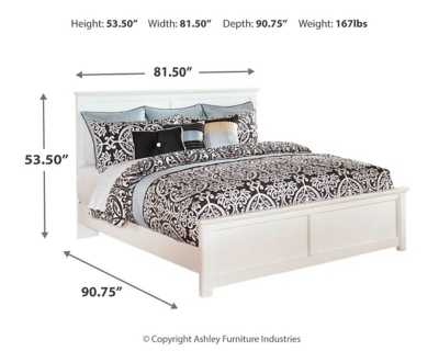 Bostwick Shoals King Panel Bed, White, large