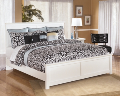 Bostwick Shoals King Panel Bed, White, rollover