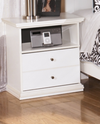 B139-91 Bostwick Shoals 23 1 Drawer Nightstand, White sku B139-91