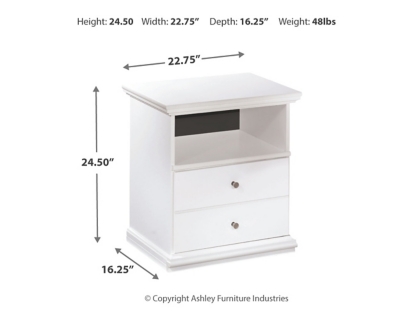 Bostwick Shoals Nightstand, White, large