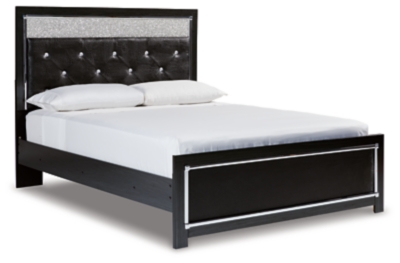 Kaydell Queen Upholstered Panel Bed, Black, large