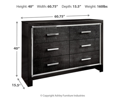 Novogratz Her Majesty 6 Drawer Wide Dresser